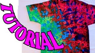 How to Tie Dye a Crinkle or Scrunch Design Full Tutorial 11 [upl. by Yllehs]