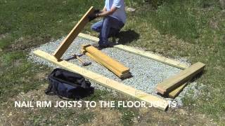 How To Build A Lean To Shed  Part 1  Gravel Foundation And Floor Framing [upl. by Capwell]