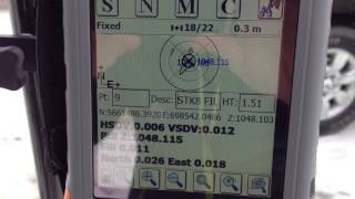 How to Stake out a Point Using Carlson SurvCE and Hemisphere GPS S320 RTK GNSS System [upl. by Atnuhs]