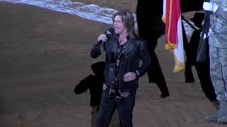 Jake HaldenVang of The Voice S17 Sings the National Anthem at Greensboro Coliseum for Monster Jam [upl. by Jamille]