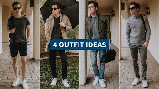 How to Wear White Sneakers  4 White Sneakers Outfit Ideas Casual Athleisure Smart Casual [upl. by Oletha]