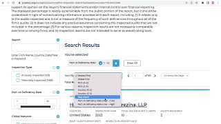 How to Use PCAOBs New Online Tools to Help Users Find and Compare Inspection Report Data [upl. by Eelnyl]