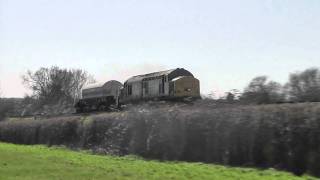 HD RARE 37688 Drags French Nuclear Flask Wagon Running As 6Z66 At Otford [upl. by Ennairda897]