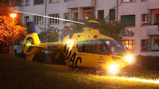 ADAC Rescue Helicopter EUROCOPTER  EC135 off airport departures [upl. by Pesvoh509]