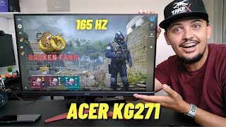 MONITOR GAMER ACER KG271  Tela 27 polegadas 165 Hz07 ms  Free Sync e Custo Beneficio Incrível [upl. by Westland997]