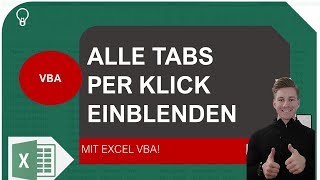 Ausgeblendete Tabellenblätter in Excel aufeinmal einblenden  Excel VBA I Excelpedia [upl. by Iat]