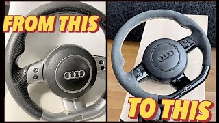 Making Of Custom Alcantara Audi RS4 B7 Steering wheel [upl. by Otilia]