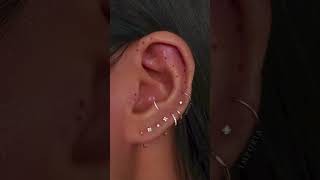 Stacked Ear Piercing Curation Ideas for Women Gold Cartilage Earrings from Impuria [upl. by Dahsar]