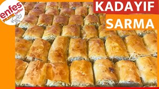 Hazır Baklava Yufkasından Kadayıf Sarma Tarifi  Kolay Baklava Tarifleri  Şerbetli Tatlı [upl. by Yelsel]