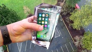 Can Simulated Water Protect iPhone 7 from 100ft Drop Test  Gizmoslip [upl. by Lyn905]