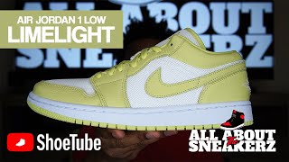 Air Jordan 1 Low LimeLight Unboxing amp Review YouTube Video [upl. by Nnilsia]