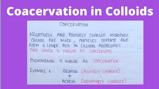 Coacervation in colloidal solution  colloidal dispersion physical pharmaceutics [upl. by Gapin166]