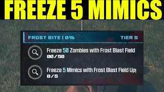 How to quotfreeze 5 mimics with frost blast field upgradequot MWZ  Frost bite mission guide [upl. by Hinda874]