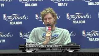 Dirk Responds To Dwyane amp LeBrons Mocking [upl. by Nesiaj]