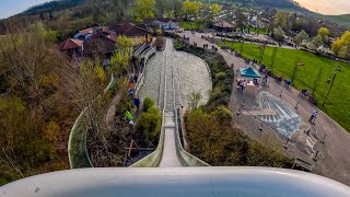 Bath Tub Log Flume  Badewannen Fahrt 4K 60fps onride POV Tripsdrill 2024 [upl. by Chita732]