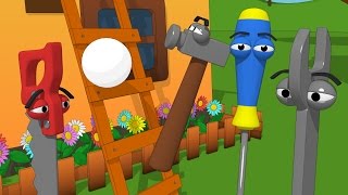 FUNNY TOOLS for Kids ep15  Playing Ball and Building a Ladder  AApV [upl. by Sivam825]