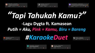 Dygta ft Kamasean  Tapi Tahukah Kamu Karaoke Duet Version  Part Cowok Only  Nyanyi Bareng [upl. by Aser692]