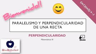 Perpendicularidad entre rectas Explicación y ejemplos [upl. by Allets]