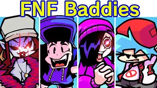 Friday Night Funkin Baddies FULL WEEK  Cutscenes FNF ModVs Cassette GirlStalkerNekoFreakJazz [upl. by Behka]