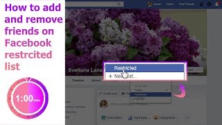 How To Add Or Remove Someone On Facebook Restricted List  1 Minute Only  2019 Desktop [upl. by Ahasuerus]