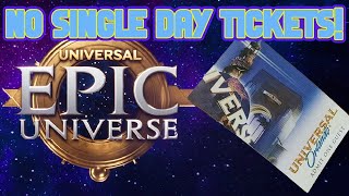 NO MORE Single Day Tickets at Universal Florida Why Its Game Over [upl. by Anemaj]