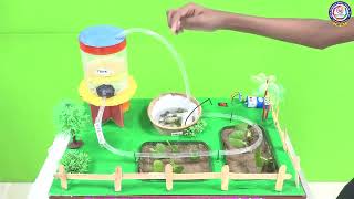 Drip Irrigation  Working model  Science Expo  School [upl. by Oknuj18]