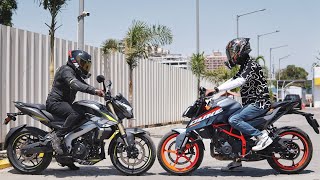 Bajaj Pulsar NS400 vs 2024 Duke 390  First Time on Youtube [upl. by Yelekalb]