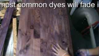 HOW TO USE FABRIC DYE TO STAIN WOOD TUTORIAL [upl. by Mcfadden]