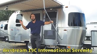 Walk Through 2017 Airstream International Serenity 19C Bambi Small Tiny Light Weight Camping Trailer [upl. by Minne]