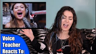 Voice Teacher Reacts To amp Analyzes Morissette Amon [upl. by Haisi]