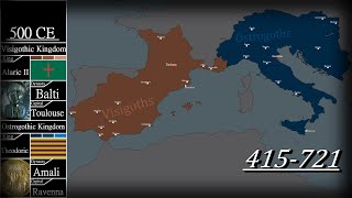 History of the Visigoth amp Ostrogoth Kingdoms  Every Year [upl. by Martin573]