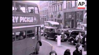 LONDON TRAFFIC SCENES  EARLY 1950S  MUTE [upl. by Siberson]