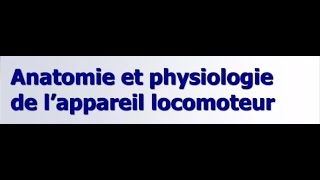 Anatomie et physiologie de lappareil locomoteur [upl. by Auhsuoj99]