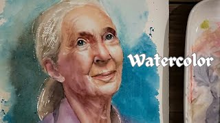 Paint A Portrait Of Jane Goodall In Watercolor A Watercolor Demonstration [upl. by Cannice]