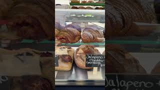 Farmers market display 🙌 bread croissants food sourdough foodie artisanbread pastry chef [upl. by Lenej]