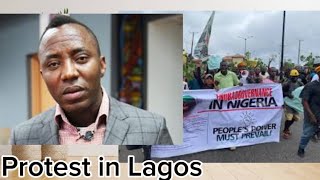 Sowore leads protest in Lagos Nigeria tagged endbadgovernance [upl. by Comfort230]