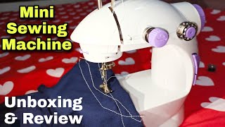 Mini Sewing Machine Unboxing and Review bought from Amazon  How to use Mini Silai Machine in Hindi [upl. by Cired311]