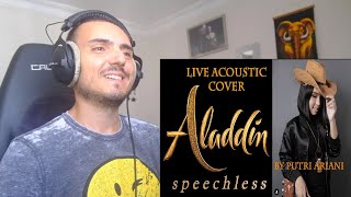 Putri Ariani  Speechless Naomi Scott Cover Reaction [upl. by Areht248]