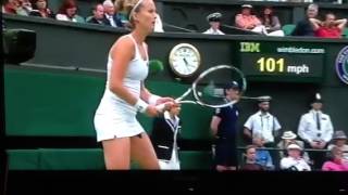 Wardrobe malfunction at Wimbledon Johansson [upl. by Aimac]