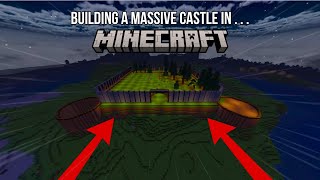 Building a MASSIVE castle in survival Minecraft  10000 dirt [upl. by Anaujit]