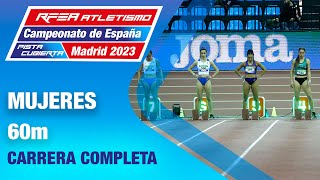 Final 60m mujeres  Campeonato de España absoluto de atletismo PC  Madrid 2023 Jaël Bestué [upl. by Elleiram]