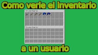 Como mirar el inventario a un usuario de minecraft  Comando Bukkit [upl. by Glaab]