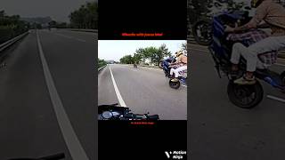 Wheelie with jannu bhai 😈 motovlog ktm yamaha wheelie youtubeshorts shorts rider bikeride [upl. by Solhcin252]