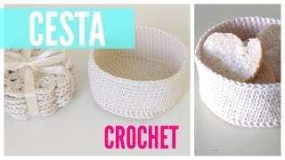 Cesta de crochet para decorar la mesa [upl. by Ernaline]