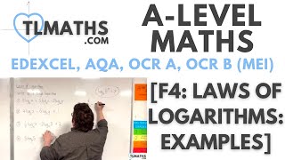 ALevel Maths F405 Laws of Logarithms Examples [upl. by Esirahc]