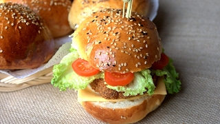 Pain hamburger recette hyper moelleuse Very soft and fluffy buns for burgers [upl. by Annavoeg]