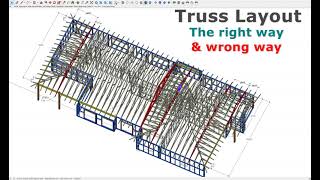 Truss Layout and design tips with girder truss and truncated girder truss positions [upl. by Akerdal]