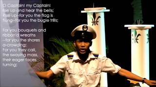 O Captain My Captain Van Amiels declamation piece [upl. by Meehar]