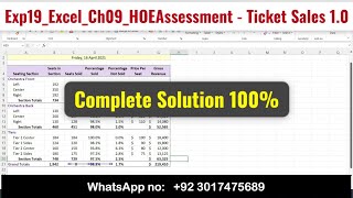 Exp19ExcelCh09HOEAssessment  Ticket Sales 10 Excel Chapter 9 HOE Ticket Sales 10 TicketSales [upl. by Demah]