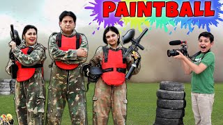 PAINTBALL GAME  Comedy Family Challenge  Aayu and Pihu Show [upl. by Idona]